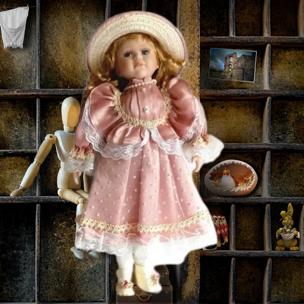 Ashley Belle Collection Porcelain Doll 16" W/O Stand